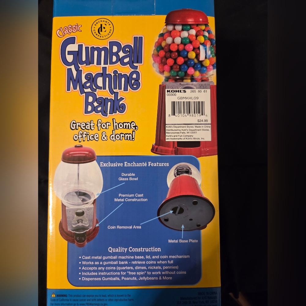 Classic Gumball Machine Bank - Picture 2 of 2